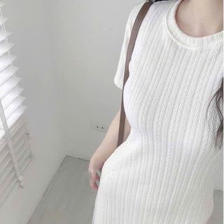 [SHOPPUMI] ĐẦM SUÔNG XOÈ THUN GÂN XƯƠNG CÁ TAY NGẮN CỔ TRÒN 3 MÀU FREESIZE PUMI 15969