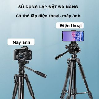 Tripod Đa Năng 360 Độ Điều Chỉnh Cao 170cm Cho Điện Thoại & Máy Ảnh giá sỉ