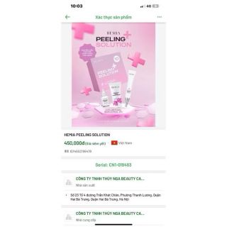 Set Peel Da Hemia Peeling Solution