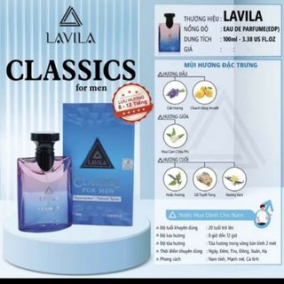 Nước hoa nam LAVILA Classics 100ml cao cấp hương thơm chuẩn pháp lưu hương 8 đến 12 giờ giá sỉ