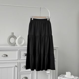 [SHOPPUMI] CHÂN VÁY MAXI ĐŨI XÒE TẦNG CÓ LỚP LÓT LƯNG THUN 3 MÀU FREESIZE PUMI 15786