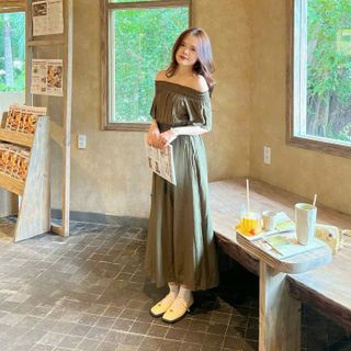 [SHOPPUMI] ĐẦM MAXI NỮ TRƠN BẸT VAI BO CHUN EO CO GIÃN TỐT FREESIZE PUMI 16119