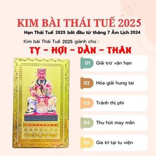 Thẻ Kim Bài Thái Tuế 2025 Cho Người Tuổi: Dần-Thân-Tỵ-Hợi - Kho Chuyên Sỉ