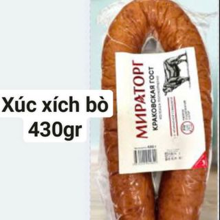 Xúc xích bò 430gr miratog Nga giá sỉ