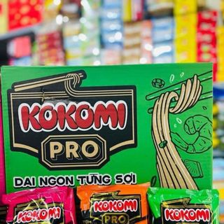 ￼Thùng 30 gói Kokomi Pro vị Canh chua, Tôm đỏ, Kim chi bò (30 gói x 82g) giá sỉ