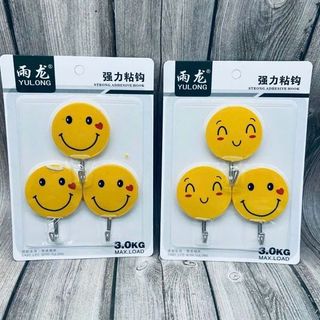 Set 3 Móc Dán Tường Tròn Emoji (Thùng 200 Set)