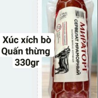 Xúc xích bò 330g quấn thừng miratog Nga giá sỉ