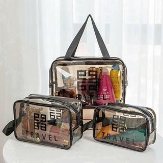 SET 3 TÚI TRONG SUỐT ĐỰNG MỸ PHẨM