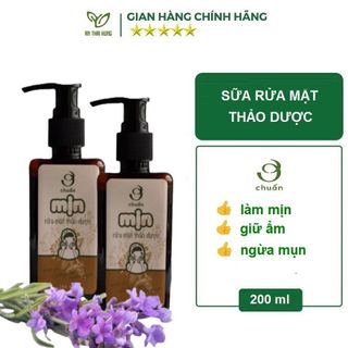 MỊN - Sữa rửa mặt thảo dược An Thái Hưng 200ml - Mịn da, giữ ẩm, ngừa mụn.