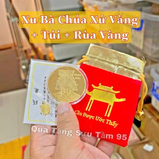 Sỉ Đồng Xu Lưu Niệm bà Chúa Xứ Châu Đốc| Tài Lộc Trang Trí [Tặng Kèm Rùa Vàng]