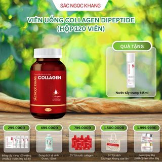 Viên Uống Collagen Dipeptide Sắc Ngọc Khang [Hộp 120 Viên] TẶNG Nước Tẩy Trang Thảo Dược [Chai 145ml] giá sỉ