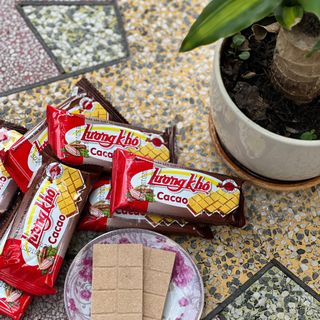 Lương khô Hải Châu 65gr/gói/2 thanh, vị CACAO, thơm béo, nhiều dinh dưỡng Combo 10 gói