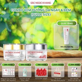 COMBO Kem Dưỡng Trắng Da - Mờ Nám Sạm Ngày & Đêm [Hộp 30g] TẶNG Sữa Rửa Mặt Thảo Dược [Tuýp 50g] giá sỉ