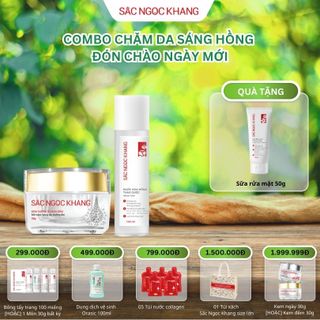 COMBO Kem Dưỡng Da Ban Đêm [Hộp 30g] & Nước Hoa Hồng Thảo Dược [Chai 145ml] TẶNG Sữa Rửa Mặt Thảo Dược [Tuýp 50g] giá sỉ