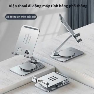 Giá đỡ điện thoại-máy tính bảng ipad kim loại siêu mỏng trục xoay 360° gấp gọn tiện dụng giá sỉ