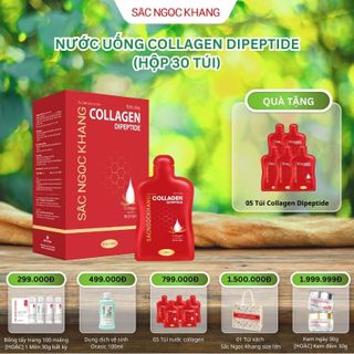 Nước Uống Collagen Dipeptide Sắc Ngọc Khang [Hộp 30 Túi] TẶNG Nước Uống Collagen Dipeptide Sắc Ngọc Khang [Hộp 5 Túi] giá sỉ