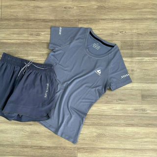 Set thể thao áo thun chính phẩm poly phối quần đùi 2 lớp xi dãn thoáng mát, trơn láng, co giãn thoải mái - size : M L Xl 2XL Ri 2222 Tách nửa ri được - 10 màu Sẵn kho