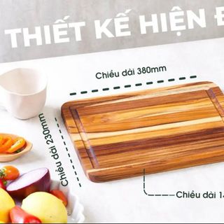 Thớt gỗ teck tay cầm có lỗ cheo giá sỉ