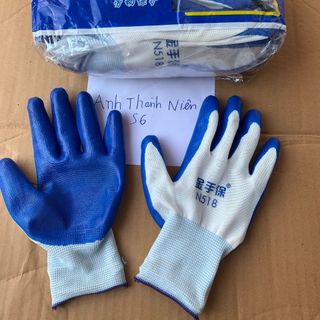 Găng tay Phủ Sơn Xanh mã 518 1 túi 12 đôi