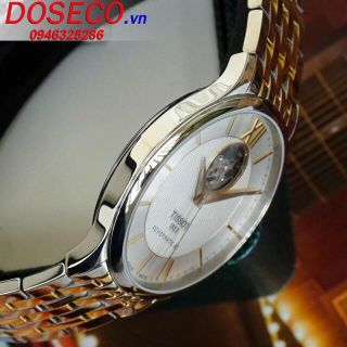ĐỒNG HỒ NAM CƠ SIÊU CẤP TISỌT DÂY THÉP KÍNH SAPHIRE LỘ MÁY MÀU DEMI 4