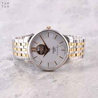 ĐỒNG HỒ NAM CƠ SIÊU CẤP TISỌT DÂY THÉP KÍNH SAPHIRE LỘ MÁY MÀU DEMI 4