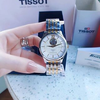 ĐỒNG HỒ NAM CƠ SIÊU CẤP TISỌT DÂY THÉP KÍNH SAPHIRE LỘ MÁY MÀU DEMI 4