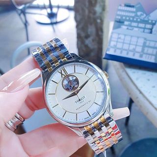 ĐỒNG HỒ NAM CƠ SIÊU CẤP TISỌT DÂY THÉP KÍNH SAPHIRE LỘ MÁY MÀU DEMI 4