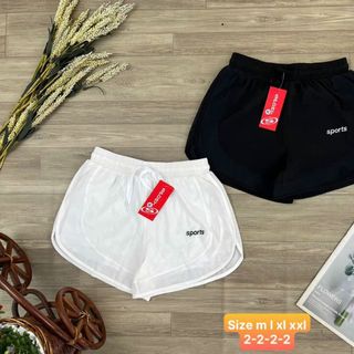 Đùi nữ Sport logo thêu Chất xi giãn vải hãng tuyệt đẹp, dày dặn mịn mát, nhẹ tênh, trơn láng, co giãn 4 chiều - Size : M L Xl 2Xl - 10 màu Sẵn Kho