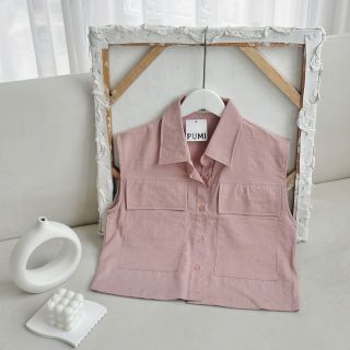 [SHOPPUMI] ÁO SƠ MI TAY CỘC 2 TÚI LỚN NHIỀU MÀU FREESIZE PUMI 15757