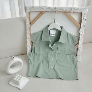 [SHOPPUMI] ÁO SƠ MI TAY CỘC 2 TÚI LỚN NHIỀU MÀU FREESIZE PUMI 15757