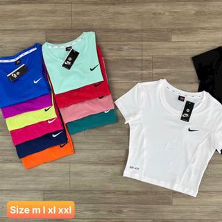 Croptop nữ logo thêu Size m l xl xxl Ri 2222 Tách nửa ri được