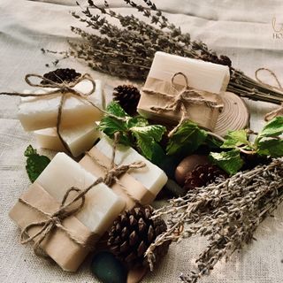 XÀ BÔNG HANDMADE LÀ AN - XÀ BÔNG TẮM HƯƠNG DỪA BẠC HÀ