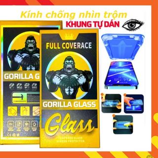 Cường lực chống nhìn trộm có khung tự dán cho iphone Pro Max X XR XS Max Plus