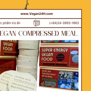 Suất ăn thuần chay bổ dưỡng dạng lương khô cao cấp không chất bảo quản 8 pcs/hộp