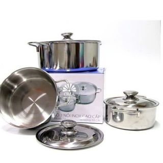 BỘ 3 NỒI SHARP INOX CAO CẤP