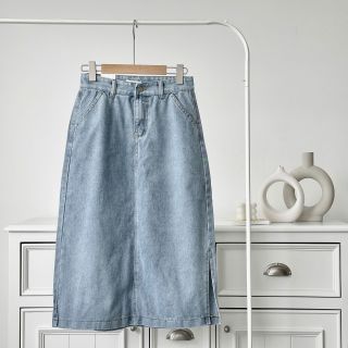 [ SHOPPUMI ]CHÂN VÁY JEAN DÀI 2 TÚI TRƯỚC XẺ BÊN 3 MÀU SML 13593