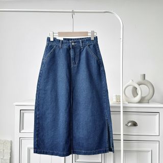 [ SHOPPUMI ]CHÂN VÁY JEAN DÀI 2 TÚI TRƯỚC XẺ BÊN 3 MÀU SML 13593