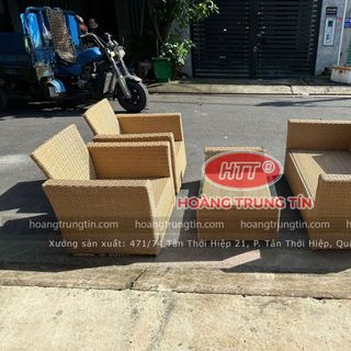 bàn ghế sofa ngoài trời sofa mây nhựa sân thượng giá rẻ bàn ghế ban công
