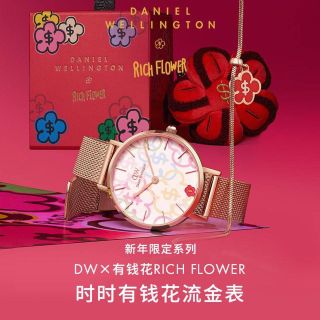 ĐỒNG HỒ NỮ CAO CẤP D.W RICH FLOWER DÂY LƯỚI MẶT TRÒN LIMITED 1