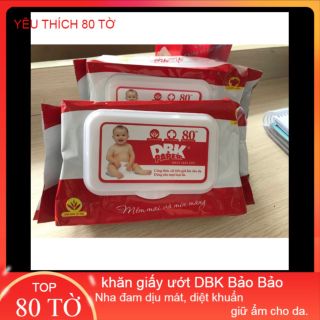khăn giấy ướt dành( baby DBK )80 tờ Bảo Bảo Thương hiệu Bảo Bảo(Việt Nam)