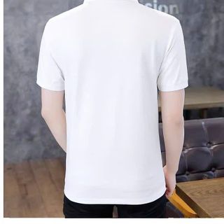áo polo trắng phối và in dập nổi cao cấp - giá sỉ cạnh tranh