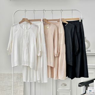 [SHOPPUMI] SET ĐỒ NỮ BABYDOLL BBD TƠ TAY BỒNG KÈM CHÂN VÁY DÀI TẦNG LƯNG THUN FREESIZE PUMI 15484