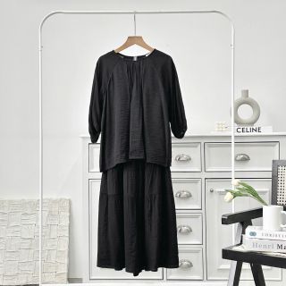 [SHOPPUMI] SET ĐỒ NỮ BABYDOLL BBD TƠ TAY BỒNG KÈM CHÂN VÁY DÀI TẦNG LƯNG THUN FREESIZE PUMI 15484