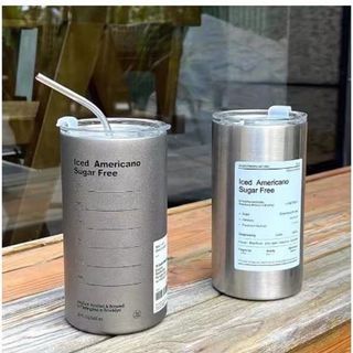 LY GIỮ NHIỆT 600ML ICED AMERICANO KÈM ỐNG HÚT