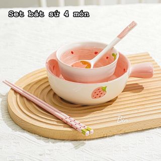 Set bát dâu 4 món