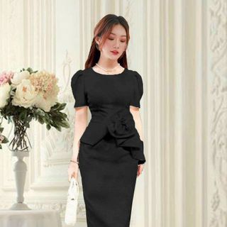 Đầm PEPLUM bông eo thun nhập cao cấp