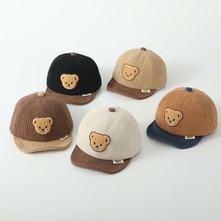 Mũ Lưỡi Trai Vải Nhung Mềm Mại In Logo Chú Gấu Dễ Thương Phong Cách Hàn Quốc Cho Bé