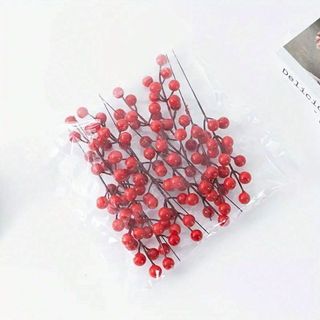 Nhánh đào đông 12 quả trang trí oản tài lộc, giỏ quà bó hoa, vòng nguyệt quế, trang trí noel, trang trí Tết