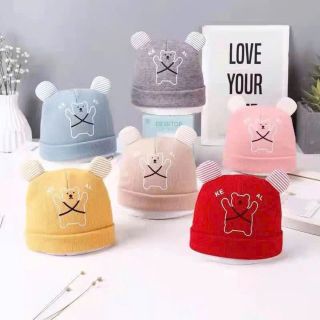 Mũ len co giãn mềm cho trẻ sơ sinh ( bé trai, bé gái)