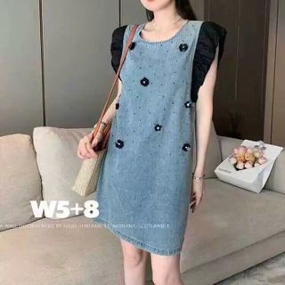 ĐẦM JEAN KẾT HOA NỔI - Đẳng Cấp Thời Trang Nữ